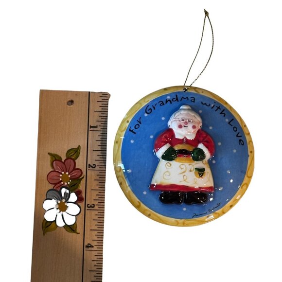 Marianne Richmond Handpainted Grandma Ornament Christmas Mrs Claus Ceramic 3D - Picture 3 of 5